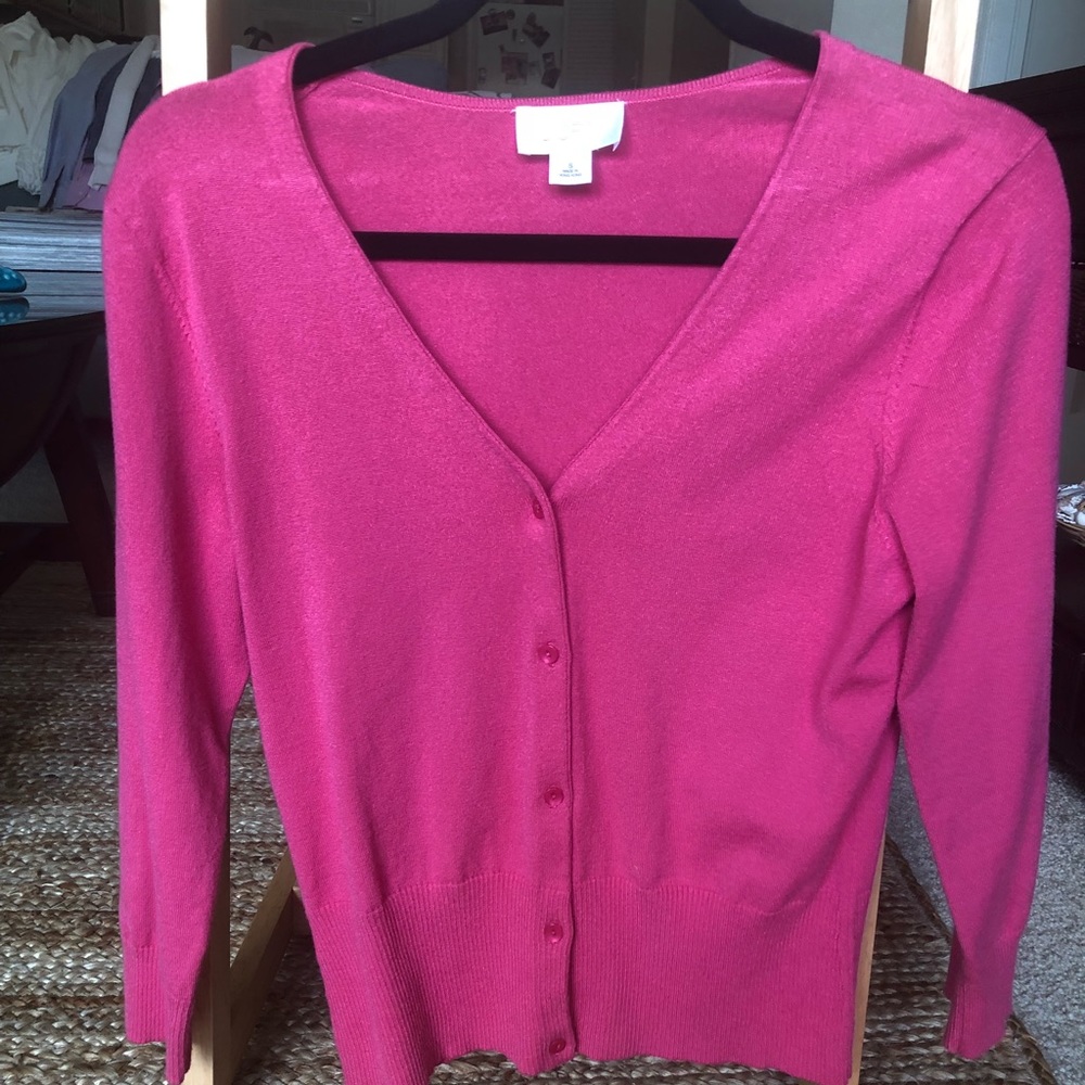 Ann Taylor Loft small size pink cardigan 💕